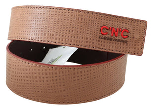 White Leather Logo Fashion Waist Belt Costume National