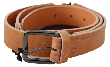 Light Brown Genuine Leather Belt Costume National