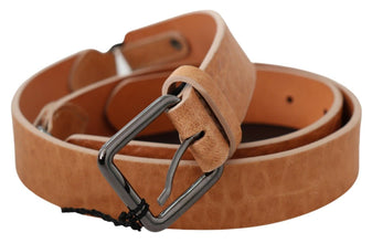 Light Brown Genuine Leather Belt Costume National