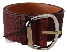 Bordeaux Wide Leather Waist Gold Silver Belt GF Ferre