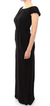 Black Silk Shortsleeve Gown Maxi IT Dress Dolce & Gabbana