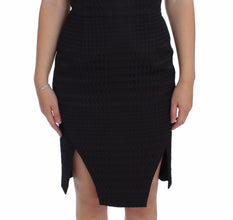 Black Sheath Party Evening Knee Length Dress DAIZY SHELY