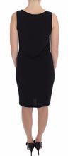 Black Stretch Wiggle Pencil Sheath Bodycon Dress Roccobarocco