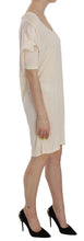 Cream Round Neck Knee Length Dress Costume National