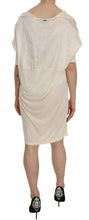 Cream Round Neck Knee Length Dress Costume National
