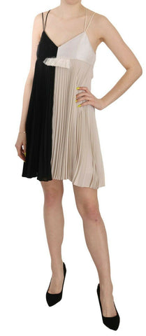 Black and White Mini Sleeve less A-line Princess Dress PINKO