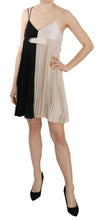 Black and White Mini Sleeve less A-line Princess Dress PINKO