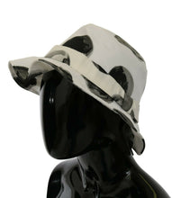White Cotton Big Polka Dot Pattern Bucket Hat Dolce & Gabbana