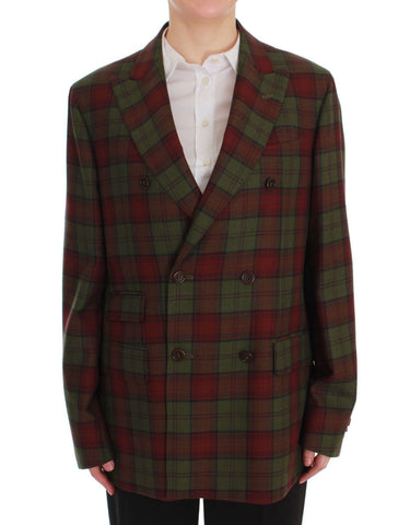 Green Wool Double Breasted Bordeaux BENCIVENGA