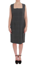 Gray Checkered Cotton Blazer Dress Set Suit BENCIVENGA