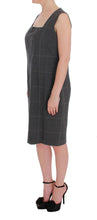 Gray Checkered Cotton Blazer Dress Set Suit BENCIVENGA