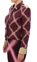 Check Trench Coat Blazer Purple Jacket House of Holland