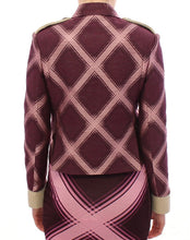 Check Trench Coat Blazer Purple Jacket House of Holland