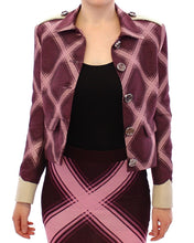 Check Trench Coat Blazer Purple Jacket House of Holland