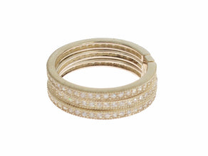 Silver Womens Clear CZ 925 Sterling Ring Nialaya
