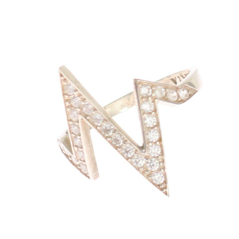 Silver Authentic Womens Clear Ring Nialaya