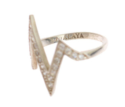 Silver Authentic Womens Clear Ring Nialaya