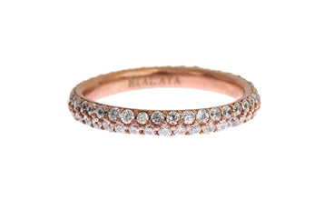 Pink Gold 925 Silver Clear CZ Ring Nialaya