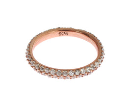 Pink Gold 925 Silver Clear CZ Ring Nialaya