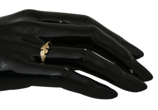 Gold Feather Clear CZ 925 Silver Women Nialaya