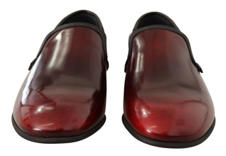 Bordeaux Patent Leather Dress Loafers Shoes Dolce & Gabbana