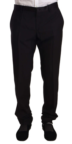 Black Wool Formal Tuxedo Trouser Pants Dolce & Gabbana