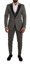 Black White Check 3 Piece Set MARTINI Suit Dolce & Gabbana