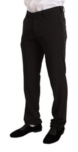 Black Polyester Slim 2 Piece Set TAGLIENTE Suit Domenico Tagliente