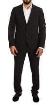 Black Polyester Slim 2 Piece Set TAGLIENTE Suit Domenico Tagliente