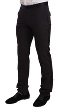 Blue Velvet Cotton Slim Fit Smoking Suit Dolce & Gabbana