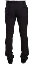 Blue Velvet Cotton Slim Fit Smoking Suit Dolce & Gabbana