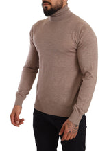 Brown Cashmere Turtleneck Pullover Sweater Dolce & Gabbana