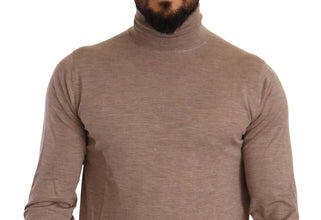 Brown Cashmere Turtleneck Pullover Sweater Dolce & Gabbana