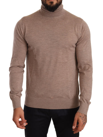 Brown Cashmere Turtleneck Pullover Sweater Dolce & Gabbana