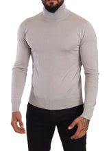 Gray Cashmere Turtleneck Pullover Sweater Dolce & Gabbana