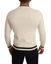 White Heraldic Cashmere Pullover Sweater Dolce & Gabbana