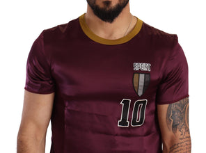 Purple Sport 10 Embroidery Crewneck T-shirt Dolce & Gabbana