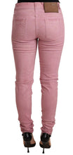 Pink Cotton Slim Fit Women Denim Skinny Pants Acht