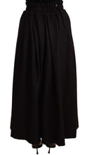 Black Wool High Waist Maxi PIECE Skirt Dolce & Gabbana