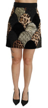 Multicolor Leopard Print High Waist Mini Skirt Dolce & Gabbana