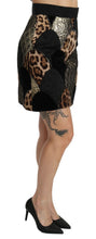 Multicolor Leopard Print High Waist Mini Skirt Dolce & Gabbana