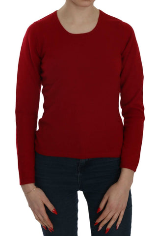 Red Round Neck Pullover Cashmere Sweater MILA SCHÖN