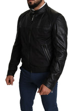 Black Nylon Full Zip Men Bomber Coat Jacket Dolce & Gabbana