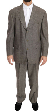 Brown Wool Regular Single  Breasted Suit Fendi