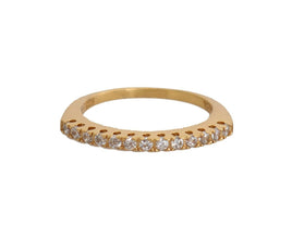 Gold Authentic Womens Clear CZ Gold 925 Silver Ring Nialaya