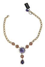 Pink Gold Brass Crystal Purple Pearl Pendants Dolce & Gabbana