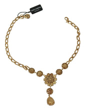 Pink Gold Brass Crystal Purple Pearl Pendants Dolce & Gabbana