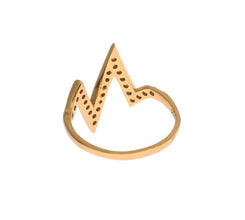 Gold 925 Silver Womens Clear CZ 18K Ring Nialaya