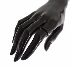 Black CZ Rhodium 925 Silver Womens Ring Nialaya