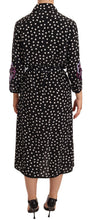 Black White Crystal Sequined Floral Dress Dolce & Gabbana